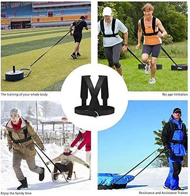 Sled Harness Tire Pulling Harness, Training Speed Harness with Adjustable  Belt, Weight Bearing Shoulder Strap with Reinforced Lock, Pull up to 1.5T