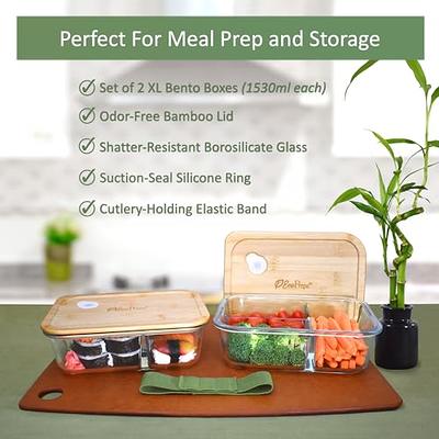 EcoPreps Extra Large Glass Bento Box Containers with Bamboo Lids, 3  Compartment Glass Meal Prep Containers【2 Pack/XL】100% Plastic Free,  Eco-Friendly Glass Lunch Container, Glass Bento Boxes for Adults - Yahoo  Shopping