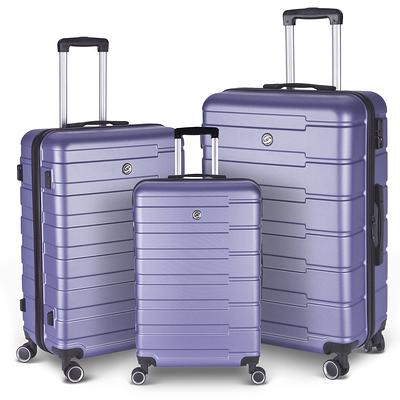 Luggage 3 Piece Sets Hard Shell Luggage Set with Spinner Wheels, TSA Lock,  20 24 28 inch Travel Suitcase Sets, Bright Blue