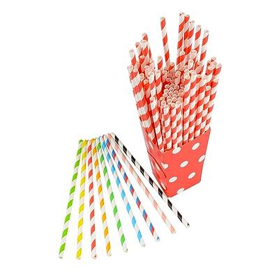 100 Red, Yellow, Green and Blue Striped Straws Primary Colors, Birthday  Party Supply, Baby Shower, Biodegradable Straws 