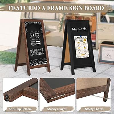 Rustic Magnetic A-Frame Chalkboard Sign/Extra Large 40 x 20 Free Standing  Chalkboard Easel/Sturdy Sidewalk Sign Sandwich Board/Outdoor A Frame Chalk  Board for Weddings & More! - Yahoo Shopping