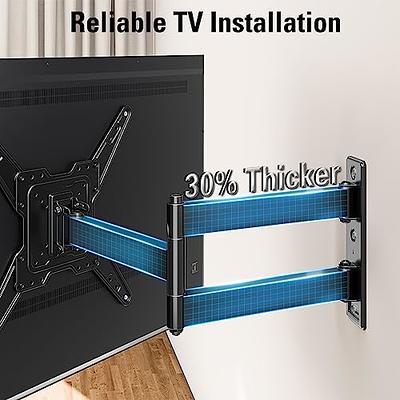 C-MOUNTS Full Motion TV Wall Mount Bracket with Articulating Dual Arm  Swivel and Tilt fit 26 to 55 Inch Flat Screen TVs,Max VESA 400X400 and