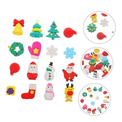 Set of 24 Cute Snowman Pencil Eraser Toppers Great for School, Party Favors or Christmas