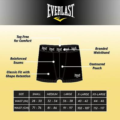 Everlast Mens Trunks Underwear - Short 4 Inseam, Breathable