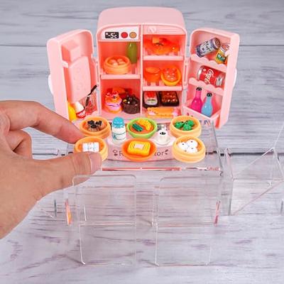 1/12 Miniature Food Fridge Items Toys for Doll House Refrigerator Food  Drinks Play Kitchen Accessories Toys for Girls Hamburger
