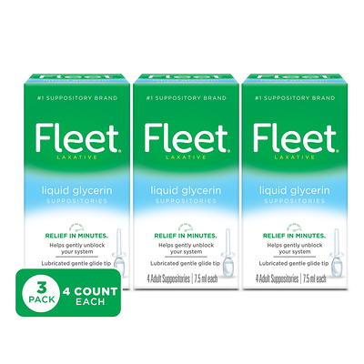 Fleet Laxative Glycerin Suppositories for Adult Constipation, 50 Count, 3  Pack - Yahoo Shopping