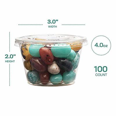 BHYTAKI Jello Short Cups, 200 Sets - 2 oz Disposable Plastic