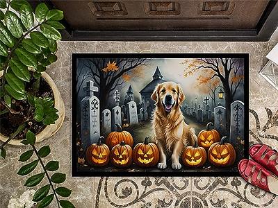 Halloween Golden Retriever Doormat 