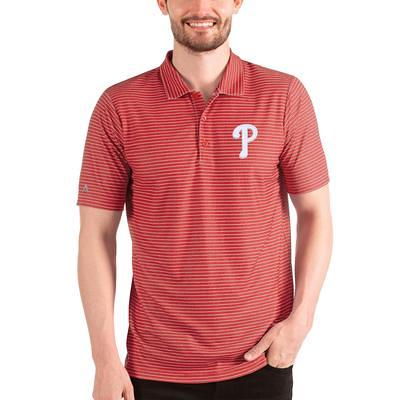 Men's Atlanta Braves Antigua Gray/Navy Answer Polo