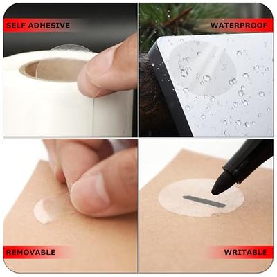  Clear Package Seals Stickers, Envelope Sealer for Mailing 1  Inch Round Circl Wafer Seal Labels 1000 PCS Self Adhesive Transparent Tab  Seal Labels Stickers for Package Envelope Mail Box and