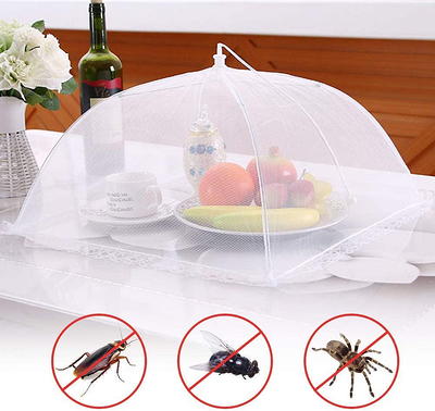 4pcs Food Covers,17 Inch Mesh Pop Up Food Cover For Keeping Out  Flies,bugs,mosquitos,reusable And Collapsible