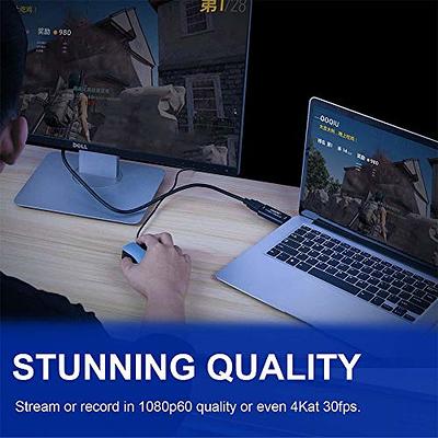 Video Capture Cards, 4K HDMI to USB Video Capture Device, 1080P HD 30fps  Broadcast Live and Record Video Audio Grabber for Gaming, Streaming