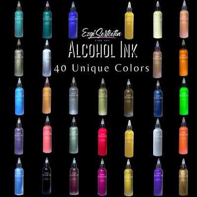 Alcohol Ink for Epoxy Resin - 24 Bottles Alcohol-Based Ink Set Vibrant  Color High Concentrated Alcohol Paint Pigment Resin Ink for Resin Dye  Crafts