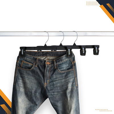 Quality Pant Hangers - 10-Pack Pant & Skirt Hanger Set - Chrome