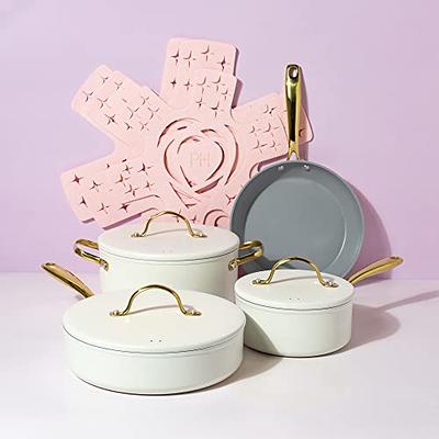 Paris Hilton Iconic Nonstick Pots and Pans Set Review, Has to be seasoned  before each use 