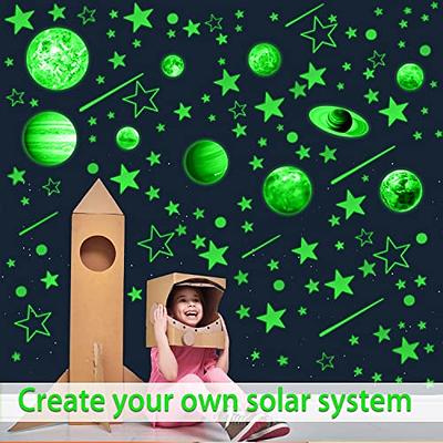 Glow in The Dark Stars and Planets Solar System Glow Stickers