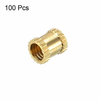 Brass Heat-Set Inserts for Plastic - M3 x 4mm - 50 pack