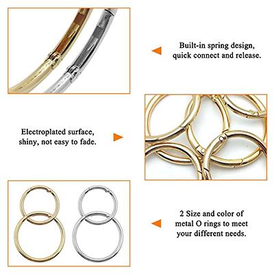  10Pcs Trigger Metal Spring O Rings Heavy Duty Round Carabiner  Clip Keychain Spring Snap Hook Buckle Jump Ring Clasp for Bag Purse Handbag  Craft Making Key Chain Keyrings - GunBlack 