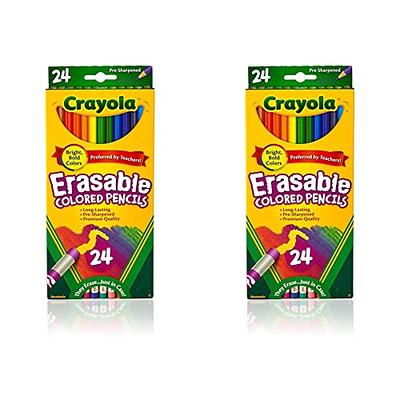 Crayola Erasable Colored Pencils, Kids At Home Activities, 24 Count,  Assorted, Long (Pack of 2) - Yahoo Shopping