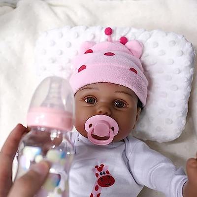 17 Reborn Baby Dolls Black African American Realistic Newborn Baby Dolls  Soft Vinyl Dolls Full Body for Age 3+ 