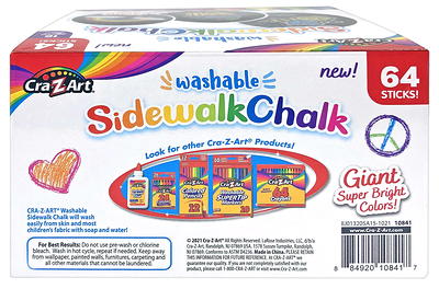 Chalk City Sidewalk Chalk, 136 Count, Jumbo Chalk, Non-Toxic, Washable, Art  Set