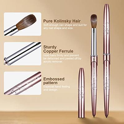 Kolinsky Acrylic Nail Brush Set 3D Pure Handmade Nail Brushes For