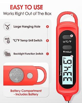 Meat Thermometer for Cooking, Instant Read Food Thermometer with Backlight  Waterproof, Kitchen Digital Candy Thermometer for Grill BBQ Baking Water  Milk Smoker Oil Deep Fry Liquids Turkey - Yahoo Shopping