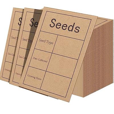 fuceury 150 Pieces Seed Saving Envelopes, 4.7x3.1 inch Sealing Kraft Seed Packets Envelopes for Flower Vegetable Seeds Storage