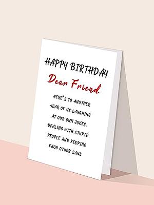 TQDaiker Happy Birthday Card for Dear Friend, Hilarious Birthday Card for Men Women Him Her, Birthday Gifts for Best Friend