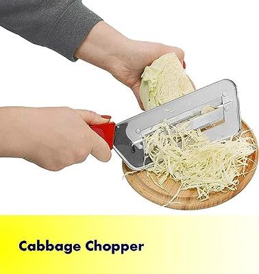 YIANI Cabbage Kitchen Knife Slicer Chopper Shredder Sauerkraut Cutter  Coleslaw Grater (Red) - Yahoo Shopping