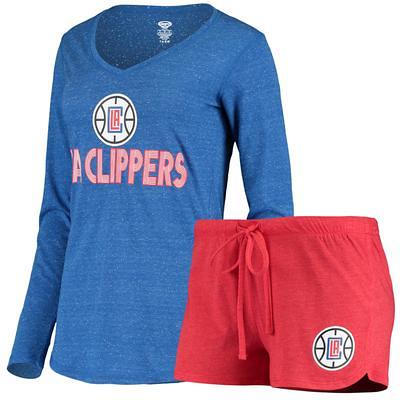 Women's Wear by Erin Andrews Royal Buffalo Bills Waffle Knit Long Sleeve T-Shirt & Shorts Lounge Set