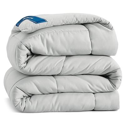 Brookside Down Alternative Reversible Quilted Comforter with Duvet Tabs (Queen - Grey/White)