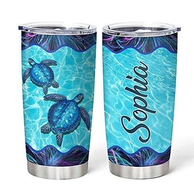 Sea Turtle 20 oz Tumbler W/ Lid & Straw