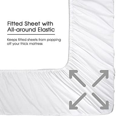 100% Bamboo Sheets Deep Pocket Silky Soft Breathable No Sweat Cooling Sheets  for Hot Sleepers, Extra Deep Pocket Sheets Fits 18-24 Thick Mattress  Hotel Luxury Bed Sheets Set