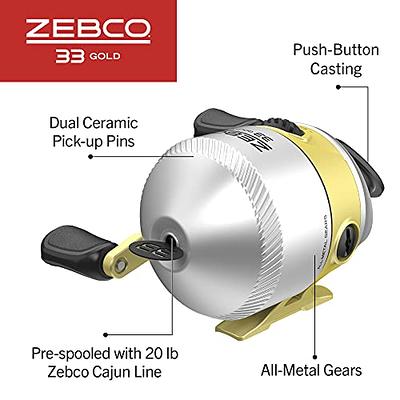 Zebco 33 Gold Max Spincast Reel and Fishing Rod Combo, 6-Foot 6