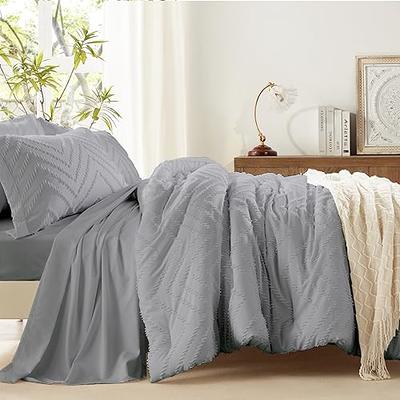 Anluoer King Comforter Set, Grey Tufted Bed in a Bag 7 Pieces with  comforters and Sheets, All Season Bedding Sets with 1 Comforter, 2  PillowShams, 2 Pillowcases, 1 Flat Sheet, 1 Fitted Sheet - Yahoo Shopping