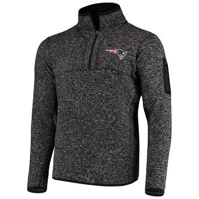 Men's Antigua Heather Black New Orleans Saints Fortune Quarter-Zip