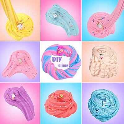 Pink Cloud Slime for Girls Toys,Scented DIY Slime Supplies Kit for Girls  and Boys,Fidget Stress Relief Toy for Kids