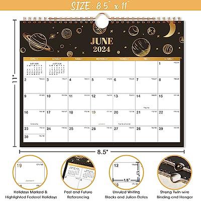 2024 Calendar - 2024 Wall Calendar, January 2024 - December 2024, 11 x  8.5, 12 Monthly Calendar 2024 with Twin-Wire Binding + Hanging Hook +  Unruled Blocks with Julian Dates - The Sun - Yahoo Shopping