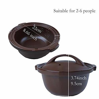 HEMOTON Enamel Pot with Lid Casserole Pot Enamel Stock Pot Slow Cooker  Noodle Pot Enamel Bowl Glass Pots for Cooking on Stove Milk Pot Glass  Cooking