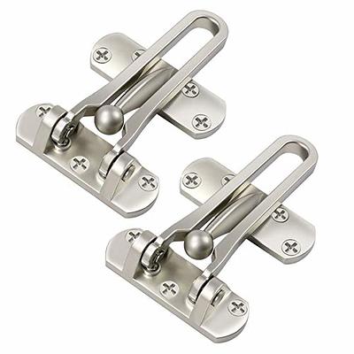 Home Security Door Lock, 2 Pack Latch Guard Clasp Front Door Locks