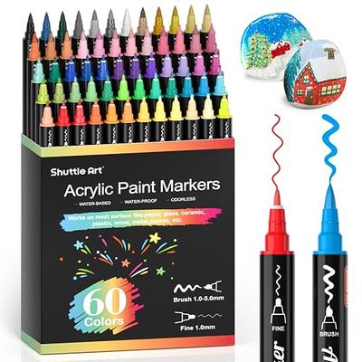 Dual Tip Metallic Markers, Metalic Paint Pen With Chisel Tip & Round Tip,  Decorating Supplies For Scrapbooking, Scrapbook, Scrap Booking, Art Craft.