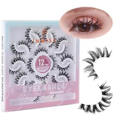  Manga Lashes Natural Look Japanese Anime Lashes Korean Asian  Wispy Spiky Lashes with Clear Band Short Fake Eyelash 10 Pairs Pack by  outopen : Beauty & Personal Care
