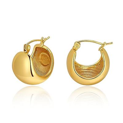 Dropship Chunky Gold Hoop Earrings For Women; Lightweight Waterdrop Hoops  Earrings With 18K Real Gold Plated; Hypoallergenic Trendy Jewelry For Girls  Women to Sell Online at a Lower Price | Doba