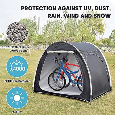 Bike Cover Storage Outdoor Portable Bicycle Tent for 4 Bike PU4000 Waterproof  Cloth Durable 210D Oxford Fabric W/ Travel Bag - Yahoo Shopping