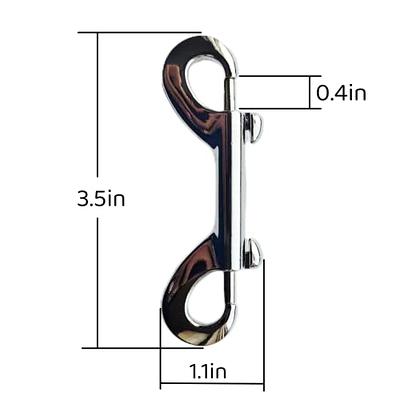 Heavy Duty Double Ended Bolt Snap Buckle for Dog Leash - Durable Metal Clip  for Secure Attachment