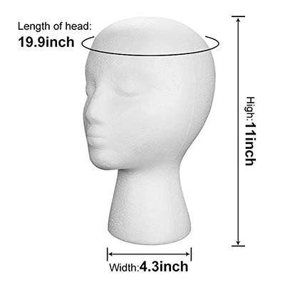 foraineam Foraineam 2 Pack Male Styrofoam Head 11 Inch Man