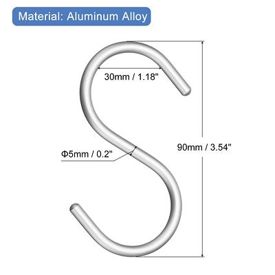 ABSOK S Hooks 304 Stainless Steel Heavy Duty S Hooks 5pcs, 3.2 Inches Long and 5/16 Inches Thick,S Shaped Hanging Hook Is used to Hang Any Objects