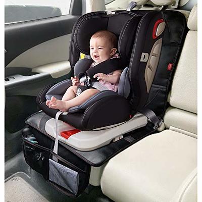 MORROLS Thickest Padding Car Seat Protector for Child, Baby, Pets -  Waterproof Universal Size with Mesh Pockets (Black)