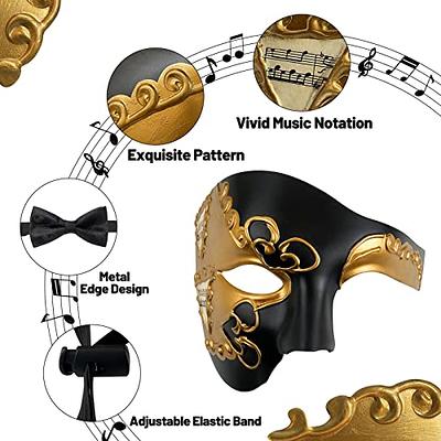 MYMENU Masquerade Mask for Women Shiny Rhinestone Venetian Party Prom Ball Metal Mask (Half Face)